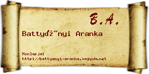 Battyányi Aranka névjegykártya